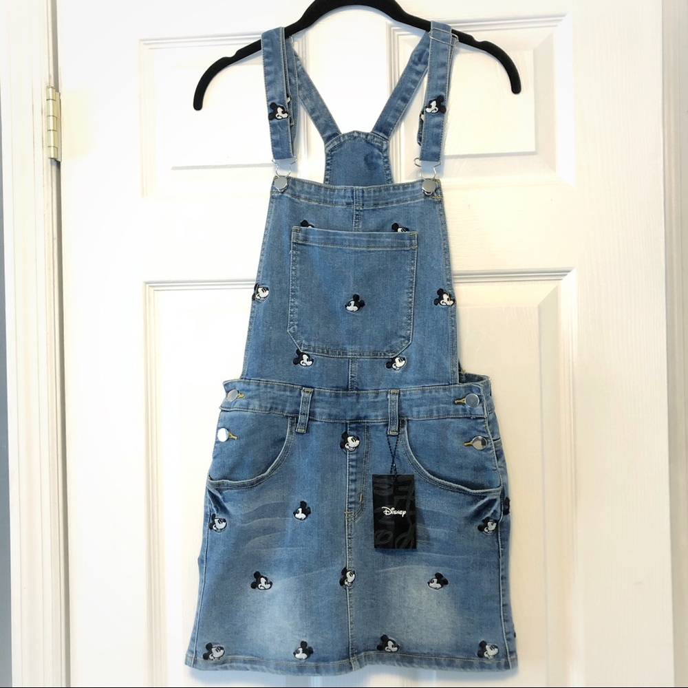 Cakeworthy Disney Embroidered Mickey Overalls